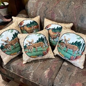 6 handmade deer throw pillows